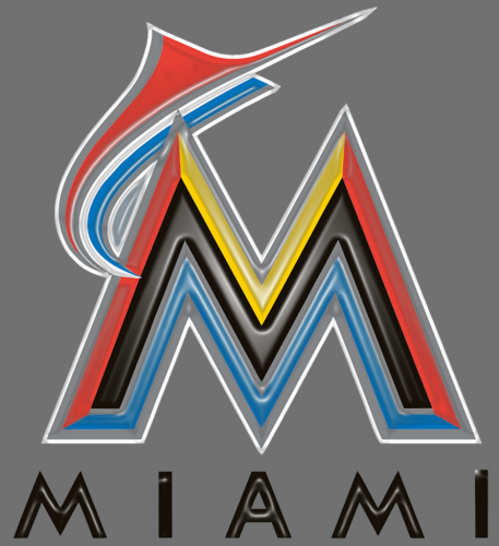 Miami Marlins Plastic Effect Logo custom vinyl decal