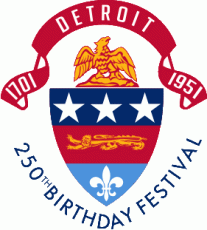 Detroit Red Wings 1950 51-1951 52 Anniversary Logo heat sticker