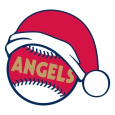 Los Angeles Angels of Anaheim Baseball Christmas hat logo heat sticker