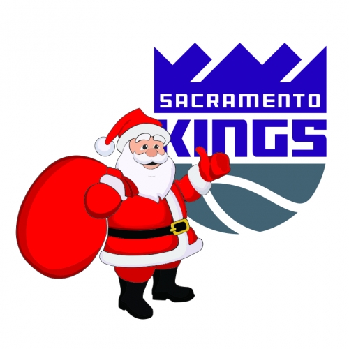 Sacramento Kings Santa Claus Logo heat sticker