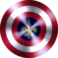 Captain American Shield With New Orleans Saints Logo custom vinyl decal