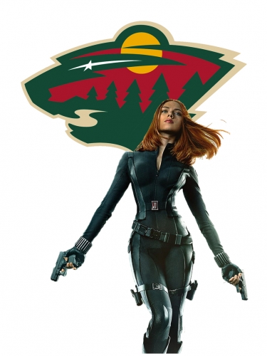 Minnesota Wild Black Widow Logo custom vinyl decal