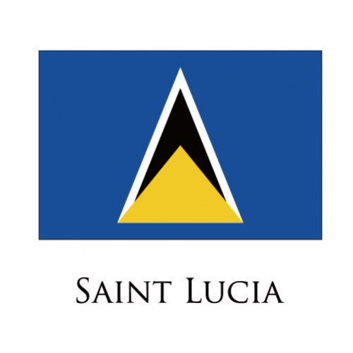 St.lucia flag logo custom vinyl decal