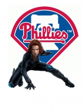 Philadelphia Phillies Black Widow Logo custom vinyl decal