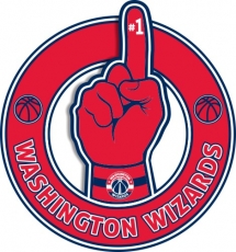 Number One Hand Washington Wizards logo heat sticker