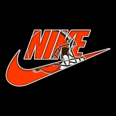Cleveland Browns Nike logo heat sticker