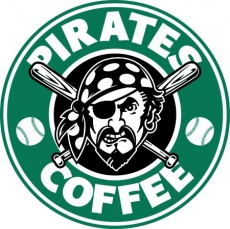 Pittsburgh Pirates Starbucks Coffee Logo heat sticker