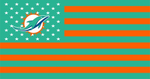 Miami Dolphins Flag001 logo custom vinyl decal