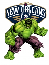 New Orleans Pelicans Hulk Logo custom vinyl decal