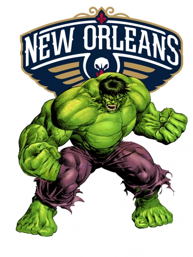 New Orleans Pelicans Hulk Logo custom vinyl decal