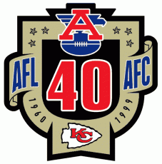 Kansas City Chiefs 1999 Anniversary Logo heat sticker