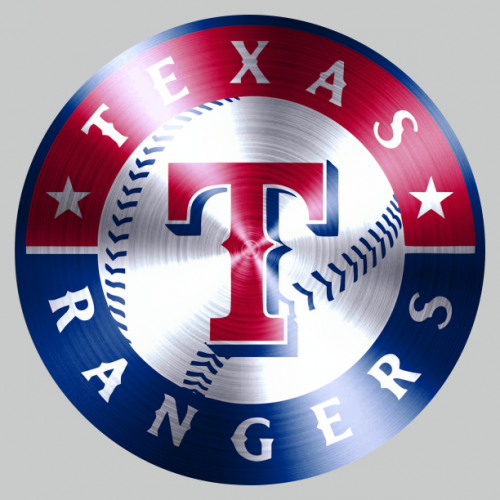 Texas Rangers Stainless steel logo heat sticker