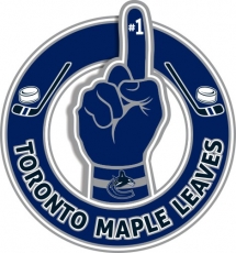 Number One Hand Vancouver Canucks logo heat sticker