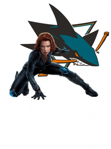 San Jose Sharks Black Widow Logo custom vinyl decal