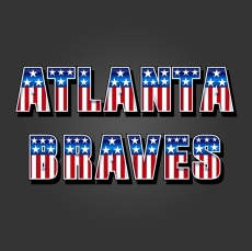 Atlanta Braves American Captain Logo custom vinyl decal