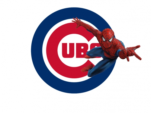 Chicago Cubs Spider Man Logo heat sticker