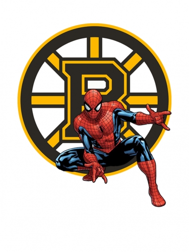 Boston Bruins Spider Man Logo custom vinyl decal