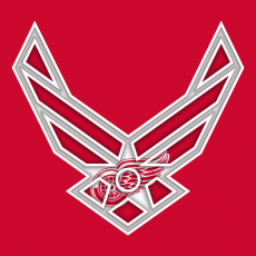 Airforce Detroit Red Wings logo heat sticker