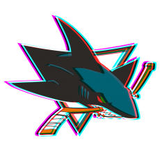 Phantom San Jose Sharks logo heat sticker