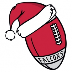 Atlanta Falcons Football Christmas hat logo custom vinyl decal