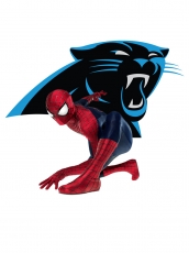 Carolina Panthers Spider Man Logo heat sticker