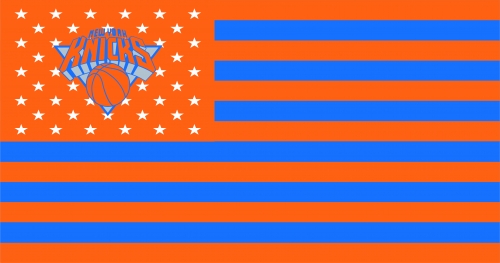 New York Knickerbockers Flag001 logo custom vinyl decal