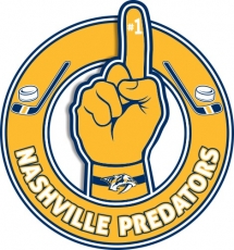 Number One Hand Nashville Predators logo heat sticker