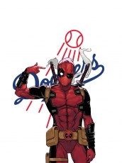 Los Angeles Dodgers Deadpool Logo heat sticker