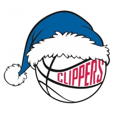 Los Angeles Clippers Basketball Christmas hat logo custom vinyl decal