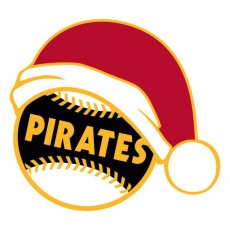 Pittsburgh Pirates Baseball Christmas hat logo heat sticker