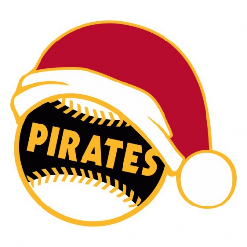 Pittsburgh Pirates Baseball Christmas hat logo heat sticker