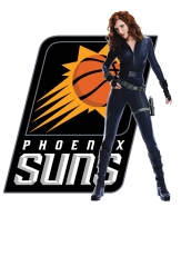 Phoenix Suns Black Widow Logo heat sticker