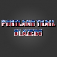 Portland Trail Blazers American Captain Logo heat sticker