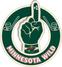Number One Hand Minnesota Wild logo custom vinyl decal