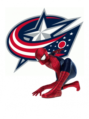 Columbus Blue Jackets Spider Man Logo custom vinyl decal