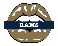 Los Angeles Rams Lips Logo heat sticker