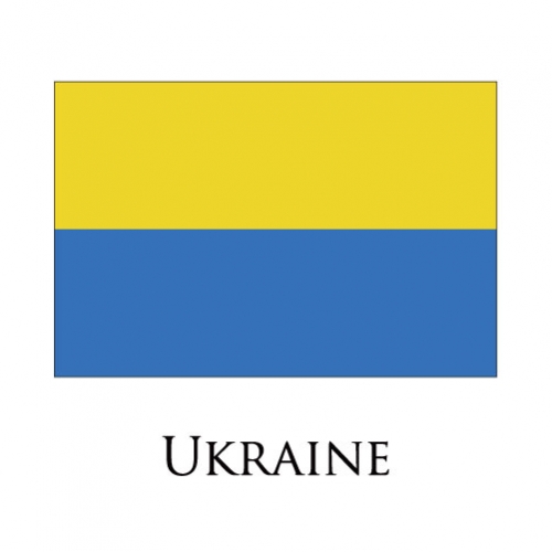 Ukraine flag logo custom vinyl decal