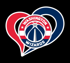 Washington Wizards Heart Logo heat sticker
