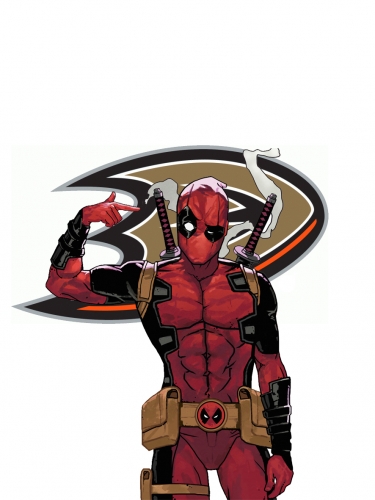 Anaheim Ducks Deadpool Logo custom vinyl decal