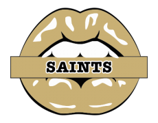New Orleans Saints Lips Logo heat sticker