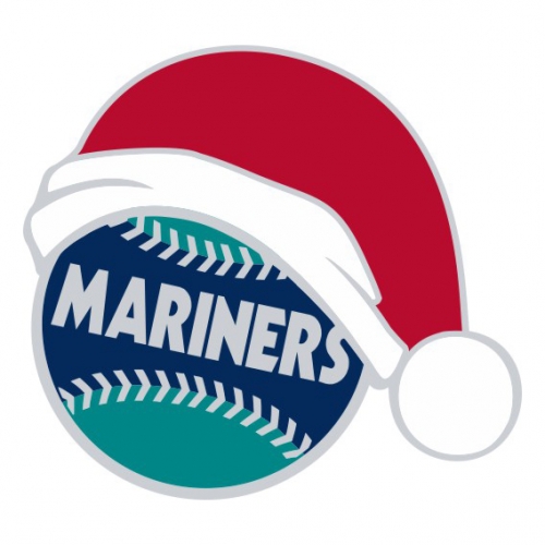 Seattle Mariners Baseball Christmas hat logo heat sticker