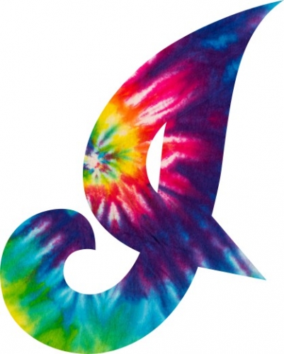 Cleveland Indians rainbow spiral tie-dye logo heat sticker