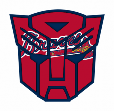 Autobots Atlanta Braves logo heat sticker