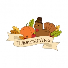 Thanksgiving Day Logo 03 custom vinyl decal