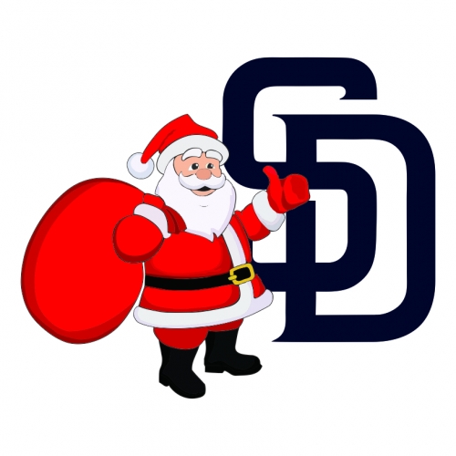 San Diego Padres Santa Claus Logo heat sticker