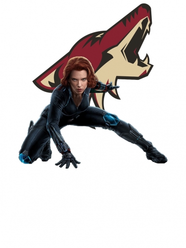 Arizona Coyotes Black Widow Logo heat sticker