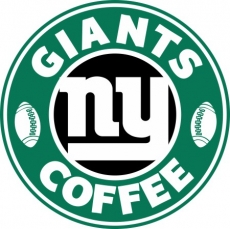 New York Giants starbucks coffee logo heat sticker