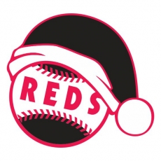 Cincinnati Reds Baseball Christmas hat logo heat sticker