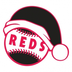 Cincinnati Reds Baseball Christmas hat logo custom vinyl decal