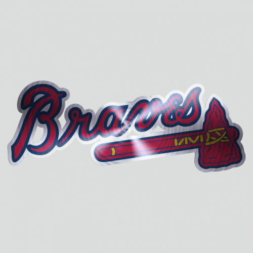 Atlanta Braves Stainless steel logo heat sticker